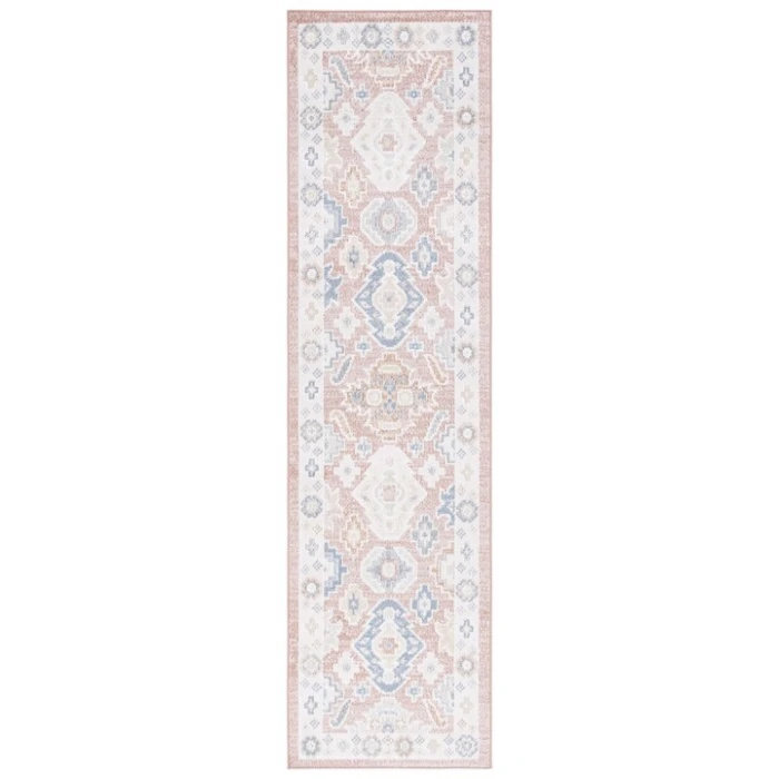 Safavieh Blair Washable BLR218 Rose / Blue 2'-2" X 8' Runner Area Rug
