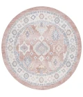 Safavieh Blair Washable BLR218 Rose / Blue 6'-7" X 6'-7" Round Area Rug