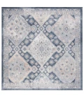 Safavieh Blair Washable BLR220 Grey / Navy 6'-7" X 6'-7" Square Area Rug