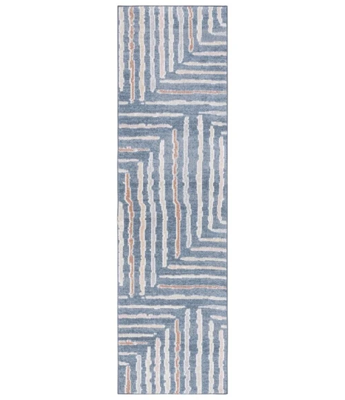 Safavieh Blair Washable BLR222 Blue / Multi 2'-2" X 8' Runner Area Rug