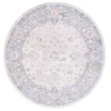 Safavieh Blair Washable BLR224 Beige / Grey 6'-7" X 6'-7" Round Area Rug
