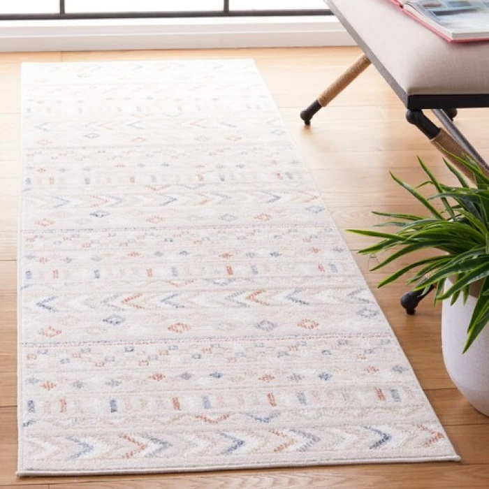 Safavieh Blair Washable BLR226 Beige / Multi 2'-2" X 8' Runner Area Rug