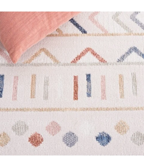 Safavieh Blair Washable BLR226 Beige / Multi 2'-2" X 8' Runner Area Rug
