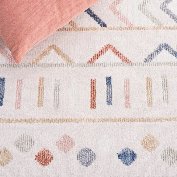 Safavieh Blair Washable BLR226 Beige / Multi 6'-7" X 6'-7" Square Area Rug