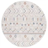 Safavieh Blair Washable BLR226 Beige / Multi 6'-7" X 6'-7" Round Area Rug
