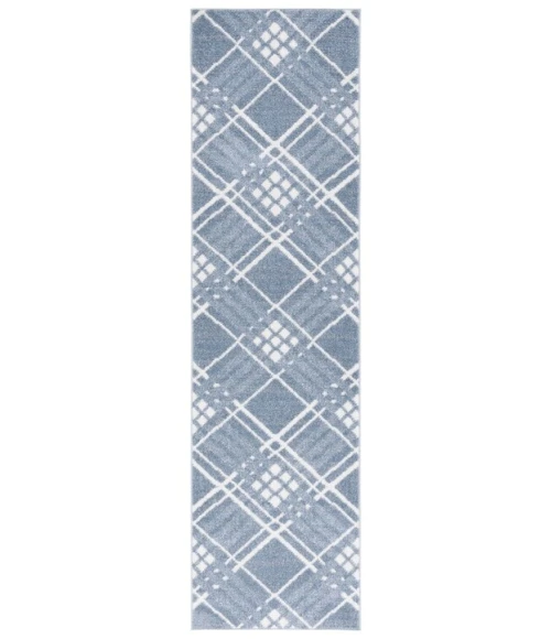 Safavieh Blair Washable BLR228 Blue / Ivory 2'-2" X 8' Runner Area Rug