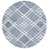 Safavieh Blair Washable BLR228 Blue / Ivory 6'-7" X 6'-7" Round Area Rug