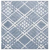Safavieh Blair Washable BLR228 Blue / Ivory 6'-7" X 6'-7" Square Area Rug