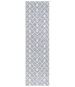 Safavieh Blair Washable BLR230 Grey / Multi 2'-2" X 8' Runner Area Rug