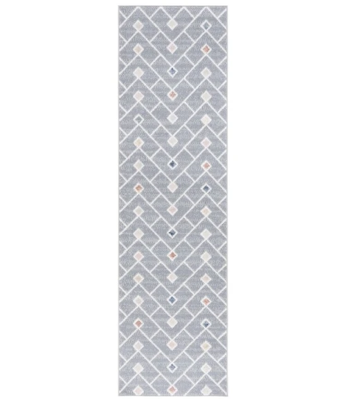 Safavieh Blair Washable BLR230 Grey / Multi 2'-2" X 8' Runner Area Rug