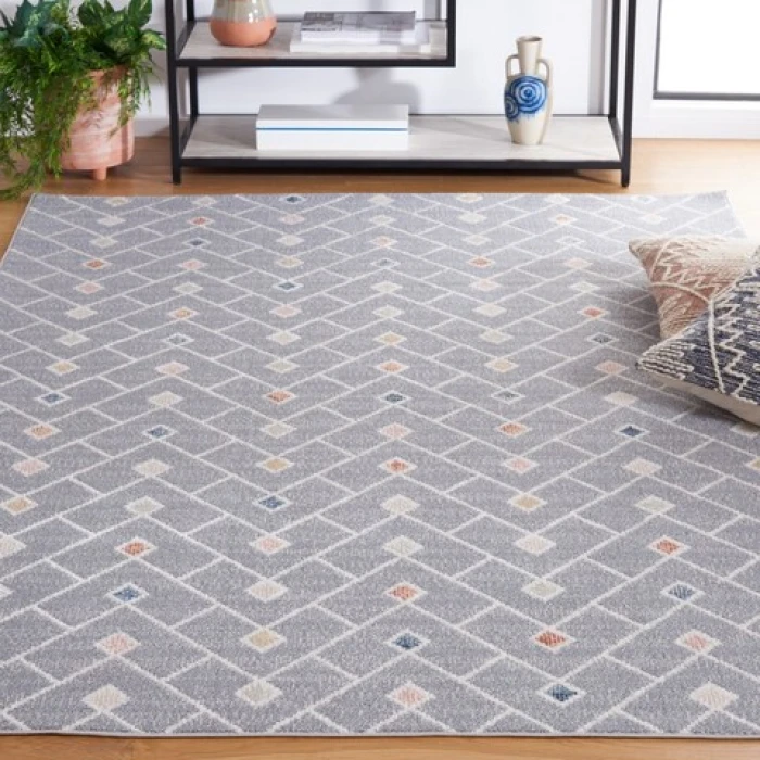Safavieh Blair Washable BLR230 Grey / Multi 8' X 10' Rectangle Area Rug