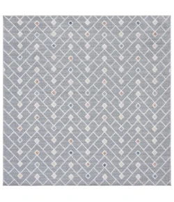 Safavieh Blair Washable BLR230 Grey / Multi 6'-7" X 6'-7" Square Area Rug