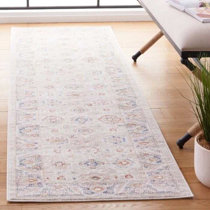 Safavieh Blair Washable BLR232 Beige / Grey 2'-2" X 8' Runner Area Rug