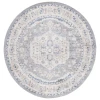 Safavieh Blair Washable BLR234 Beige / Light Grey 6'-7" X 6'-7" Round Area Rug