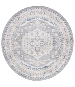 Safavieh Blair Washable BLR234 Beige / Light Grey 6'-7" X 6'-7" Round Area Rug