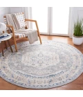Safavieh Blair Washable BLR234 Beige / Light Grey 6'-7" X 6'-7" Round Area Rug