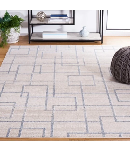 Safavieh Blair Washable BLR238 Beige / Grey 4' X 6' Rectangle Area Rug