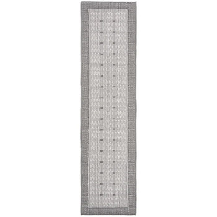 Safavieh Bermuda BMU801 Grey / Ivory 2' X 8' Runner Area Rug