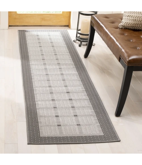 Safavieh Bermuda BMU801 Grey / Ivory 2' X 6' Runner Area Rug