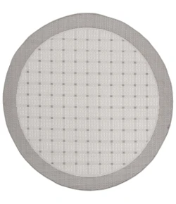 Safavieh Bermuda BMU801 Grey / Ivory 8' X 8' Round Area Rug