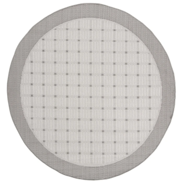 Safavieh Bermuda BMU801 Grey / Ivory 5'-3" X 5'-3" Round Area Rug