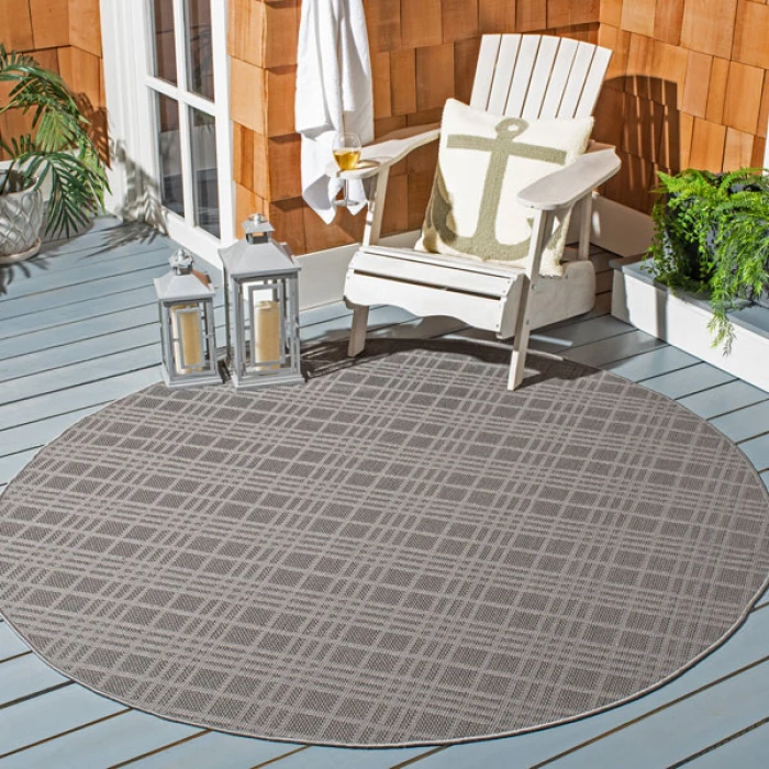 Safavieh Bermuda BMU802 Grey 6'-7" X 6'-7" Round Area Rug