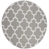 Safavieh Bermuda BMU804 Grey / Ivory 6'-7" X 6'-7" Round Area Rug