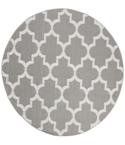Safavieh Bermuda BMU804 Grey / Ivory 6'-7" X 6'-7" Round Area Rug