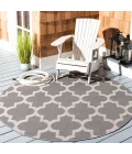 Safavieh Bermuda BMU804 Grey / Ivory 6'-7" X 6'-7" Round Area Rug