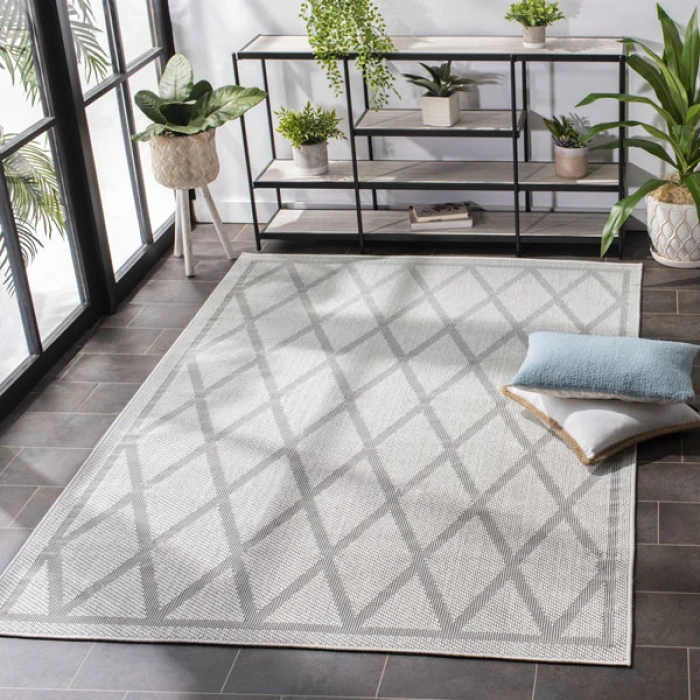 Safavieh Bermuda BMU805 Ivory / Light Grey 5'-3" X 7'-6" Rectangle Area Rug