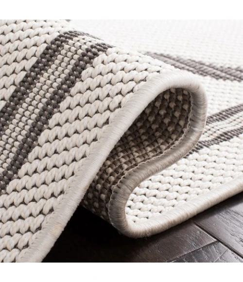 Safavieh Bermuda BMU810 Ivory / Grey 2' X 8' Runner Area Rug