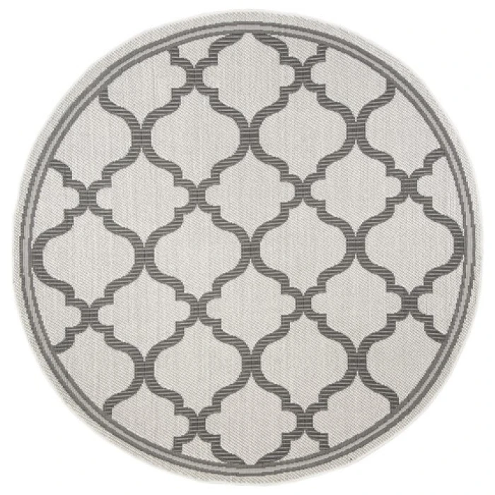 Safavieh Bermuda BMU810 Ivory / Grey 6'-7" X 6'-7" Round Area Rug