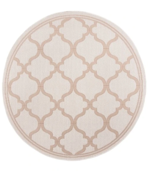 Safavieh Bermuda BMU810 Ivory / Beige 5'-3" X 5'-3" Round Area Rug