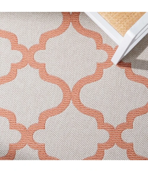 Safavieh Bermuda BMU810 Ivory / Rust 2' X 8' Runner Area Rug