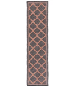 Safavieh Bermuda BMU810 Charcoal / Rust 2' X 8' Runner Area Rug
