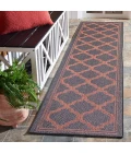 Safavieh Bermuda BMU810 Charcoal / Rust 2' X 8' Runner Area Rug
