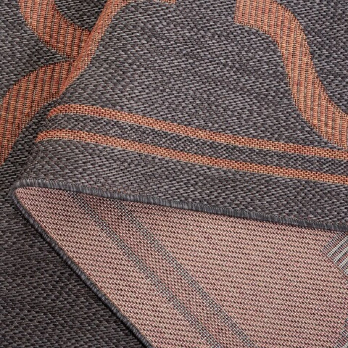 Safavieh Bermuda BMU810 Charcoal / Rust 2' X 8' Runner Area Rug