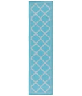 Safavieh Bermuda BMU810 Aqua / Grey 2' X 8' Runner Area Rug