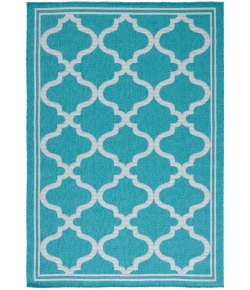 Safavieh Bermuda BMU810 Aqua / Grey 5'-3" X 7'-6" Rectangle Area Rug
