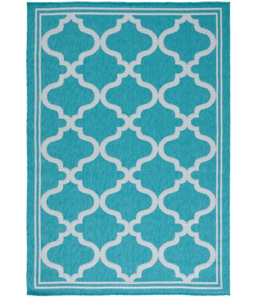 Safavieh Bermuda BMU810 Aqua / Grey 5'-3" X 7'-6" Rectangle Area Rug