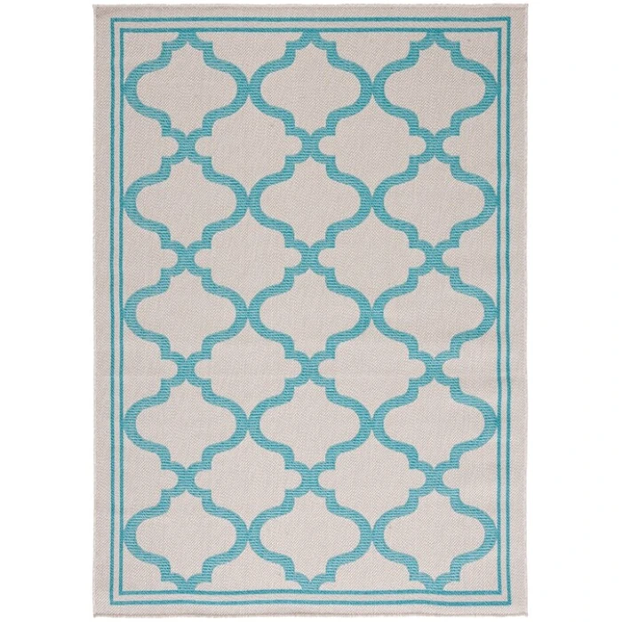 Safavieh Bermuda BMU810 Beige / Aqua 4' X 6' Rectangle Area Rug