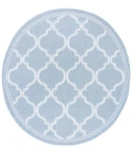 Safavieh Bermuda BMU810 Light Blue / Ivory 6'-7" X 6'-7" Round Area Rug