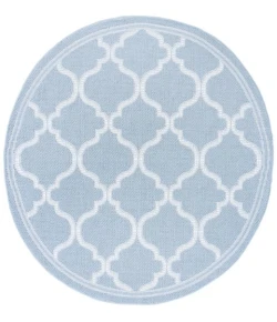 Safavieh Bermuda BMU810 Light Blue / Ivory 6'-7" X 6'-7" Round Area Rug