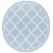 Safavieh Bermuda BMU810 Light Blue / Ivory 6'-7" X 6'-7" Round Area Rug