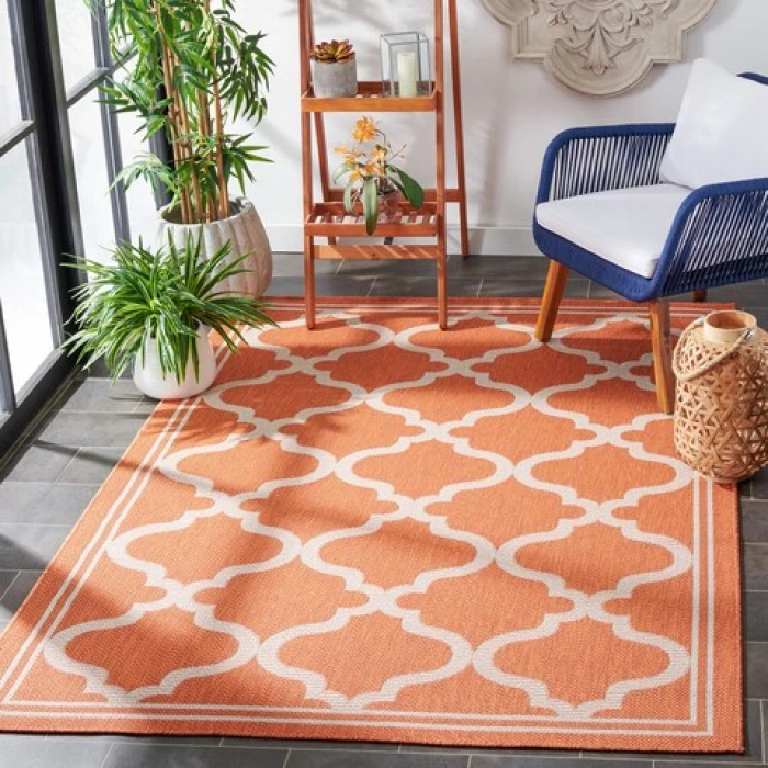 Safavieh Bermuda BMU810 Rust / Ivory 4' X 6' Rectangle Area Rug