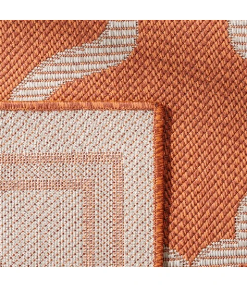 Safavieh Bermuda BMU810 Rust / Ivory 6'-7" X 6'-7" Round Area Rug