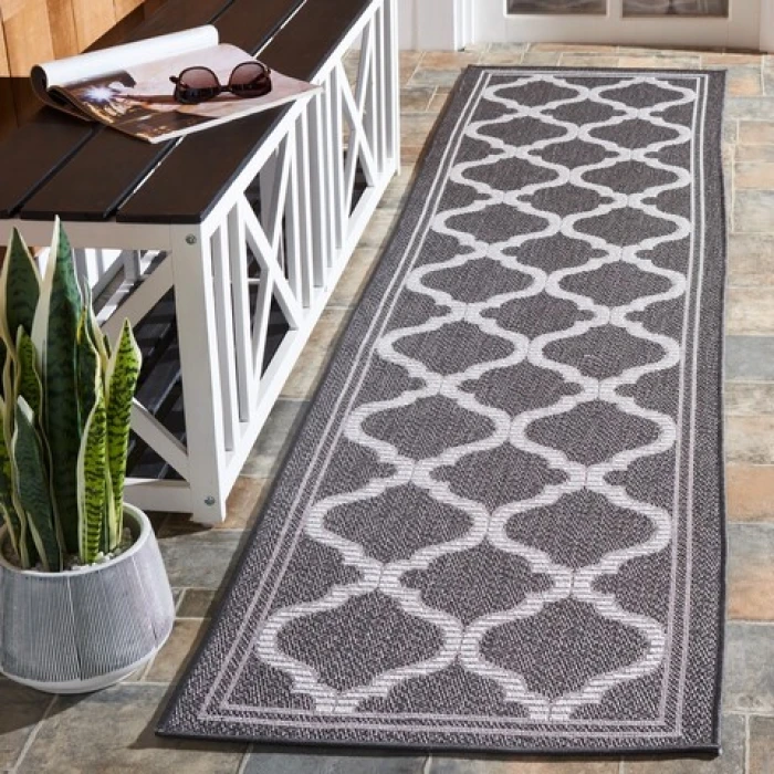Safavieh Bermuda BMU810 Grey / Brown 2' X 8' Runner Area Rug