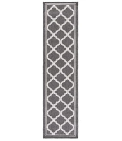 Safavieh Bermuda BMU810 Charcoal / Ivory 2' X 8' Runner Area Rug