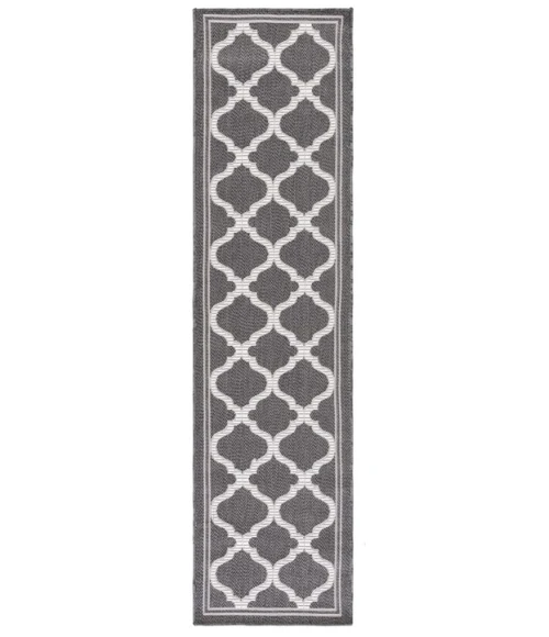 Safavieh Bermuda BMU810 Charcoal / Ivory 2' X 8' Runner Area Rug