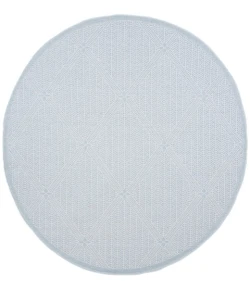 Safavieh Bermuda BMU811 Light Blue / Ivory 8' X 8' Round Area Rug